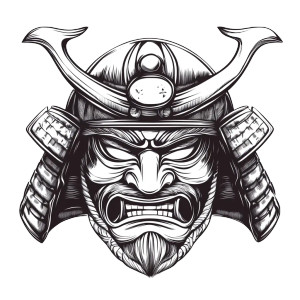 Samurai Mask Drawing V2 Vinyl Car Decal Sticker – Waterproof & UV-Resistant 8" Samurai Mask Drawing V2 Vinyl Car Decal Sticker – Waterproof & UV-Resistant 8"