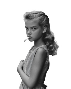 Young Girl Smoking Vinyl Car Decal Sticker – Waterproof & UV-Resistant 8"