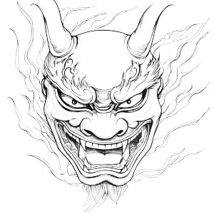 Oni Mask V4 Vinyl Car Decal Sticker – Waterproof & UV-Resistant 8" Oni Mask V4 Vinyl Car Decal Sticker – Waterproof & UV-Resistant 8"