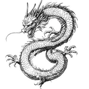 Japanese Dragon Tattoo V14 Vinyl Car Decal Sticker – Waterproof & UV-Resistant 8"