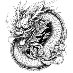 Japanese Dragon Tattoo V11 Vinyl Car Decal Sticker – Waterproof & UV-Resistant 8" Japanese Dragon Tattoo V11 Vinyl Car Decal Sticker – Waterproof & UV-Resistant 8"