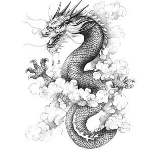 Japanese Dragon Sketch Vinyl Car Decal Sticker – Waterproof & UV-Resistant 8" Japanese Dragon Sketch Vinyl Car Decal Sticker – Waterproof & UV-Resistant 8"