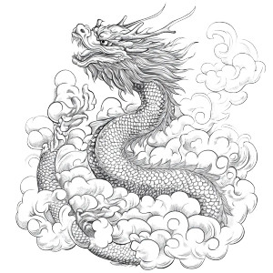 Cloud Dragon Draft Vinyl Car Decal Sticker – Waterproof & UV-Resistant 8"