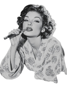 1950S Vanity Scene Vinyl Car Decal Sticker – Waterproof & UV-Resistant 8" 1950S Vanity Scene Vinyl Car Decal Sticker – Waterproof & UV-Resistant 8"