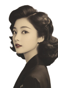 1950S Korean Lady Vinyl Car Decal Sticker – Waterproof & UV-Resistant 8"