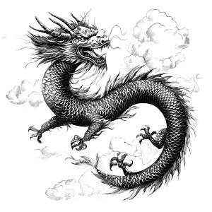 Flying Chinese Dragon Vinyl Car Decal Sticker – Waterproof & UV-Resistant 8" Flying Chinese Dragon Vinyl Car Decal Sticker – Waterproof & UV-Resistant 8"