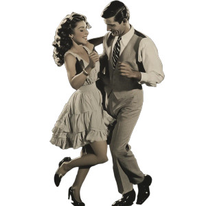 Dancing Couple Boogie Vinyl Car Decal Sticker – Waterproof & UV-Resistant 8"