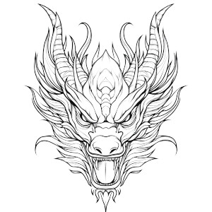 Dragon Face Head Vinyl Car Decal Sticker – Waterproof & UV-Resistant 8"