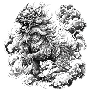 Chinese Kirin Beast Vinyl Car Decal Sticker – Waterproof & UV-Resistant 8"