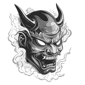 Oni Mask V2 Vinyl Car Decal Sticker – Waterproof & UV-Resistant 8" Oni Mask V2 Vinyl Car Decal Sticker – Waterproof & UV-Resistant 8"