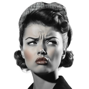 Grumpy 1950S Woman Vinyl Car Decal Sticker – Waterproof & UV-Resistant 8"
