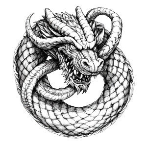 Norse Jormungandr Vinyl Car Decal Sticker – Waterproof & UV-Resistant 8" Norse Jormungandr Vinyl Car Decal Sticker – Waterproof & UV-Resistant 8"