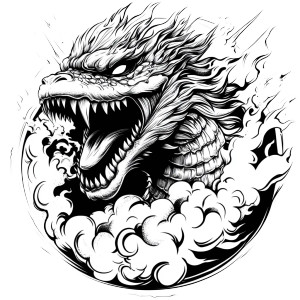 Godzilla Mask Tattoo Vinyl Car Decal Sticker – Waterproof & UV-Resistant 8"
