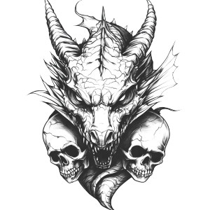 Dragon Head Tattoo Vinyl Car Decal Sticker – Waterproof & UV-Resistant 8"