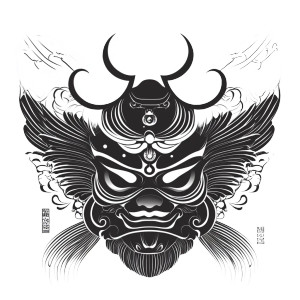 Dokkaebi Bee Face Vinyl Car Decal Sticker – Waterproof & UV-Resistant 8"