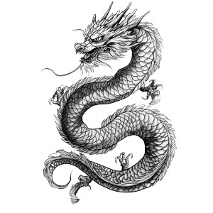 Chinese Dragon Design Vinyl Car Decal Sticker – Waterproof & UV-Resistant 8"