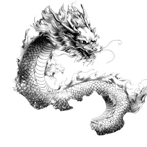 Dancing Dragon Vinyl Car Decal Sticker – Waterproof & UV-Resistant 8"