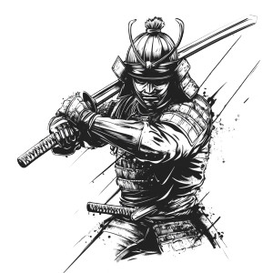 Samurai Warrior V8 Vinyl Car Decal Sticker – Waterproof & UV-Resistant 8"