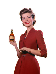 Vintage Marketing Woman Vinyl Car Decal Sticker – Waterproof & UV-Resistant 8"