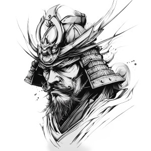 Samurai Tattoo Design V16 Vinyl Car Decal Sticker – Waterproof & UV-Resistant 8"