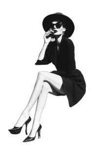 Elegant Parisian Woman Vinyl Car Decal Sticker – Waterproof & UV-Resistant 8"