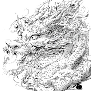 Chinese Dragon Art Vinyl Car Decal Sticker – Waterproof & UV-Resistant 8"