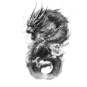 Japanese Dragon Tattoo V24 Vinyl Car Decal Sticker – Waterproof & UV-Resistant 8"