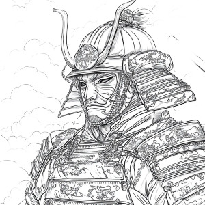 Samurai Coloring Book Vinyl Car Decal Sticker – Waterproof & UV-Resistant 8" Samurai Coloring Book Vinyl Car Decal Sticker – Waterproof & UV-Resistant 8"