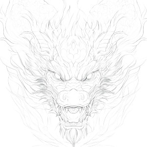 Japanese Dragon Face Vinyl Car Decal Sticker – Waterproof & UV-Resistant 8"