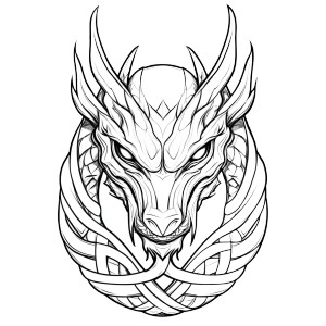 Celtic Knot Dragon Vinyl Car Decal Sticker – Waterproof & UV-Resistant 8"