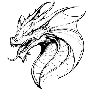 Impressive Dragon Vinyl Car Decal Sticker – Waterproof & UV-Resistant 8"