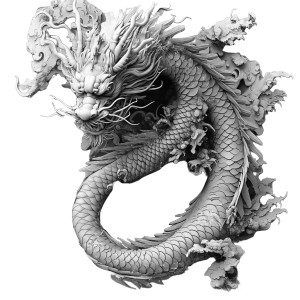 Japanese Dragon Tattoo V31 Vinyl Car Decal Sticker – Waterproof & UV-Resistant 8"