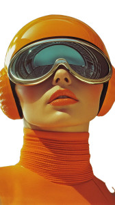 Retro-Futuristic Woman Vinyl Car Decal Sticker – Waterproof & UV-Resistant 8" Retro-Futuristic Woman Vinyl Car Decal Sticker – Waterproof & UV-Resistant 8"