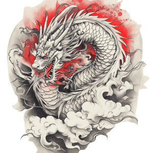 Dragon Tattoo Vinyl Car Decal Sticker – Waterproof & UV-Resistant 8" Dragon Tattoo Vinyl Car Decal Sticker – Waterproof & UV-Resistant 8"