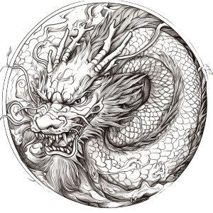 Chinese Dragon Art V2 Vinyl Car Decal Sticker – Waterproof & UV-Resistant 8"