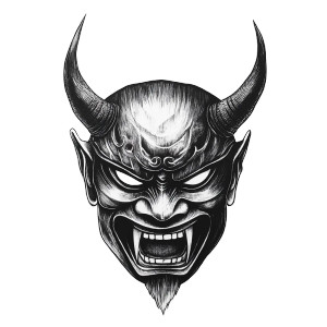 Oni Mask Drawing V4 Vinyl Car Decal Sticker – Waterproof & UV-Resistant 8" Oni Mask Drawing V4 Vinyl Car Decal Sticker – Waterproof & UV-Resistant 8"
