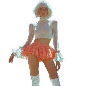 Atomic-Age Fashionista Vinyl Car Decal Sticker – Waterproof & UV-Resistant 8"