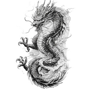 Oriental Dragon Tattoo Vinyl Car Decal Sticker – Waterproof & UV-Resistant 8" Oriental Dragon Tattoo Vinyl Car Decal Sticker – Waterproof & UV-Resistant 8"