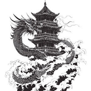 Fire Dragon Tower Vinyl Car Decal Sticker – Waterproof & UV-Resistant 8" Fire Dragon Tower Vinyl Car Decal Sticker – Waterproof & UV-Resistant 8"
