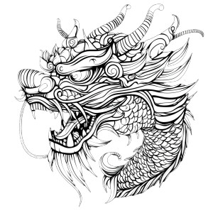 Psychedelic Dragon Head Vinyl Car Decal Sticker – Waterproof & UV-Resistant 8"