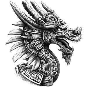 Aztec Dragon Vinyl Car Decal Sticker – Waterproof & UV-Resistant 8" Aztec Dragon Vinyl Car Decal Sticker – Waterproof & UV-Resistant 8"