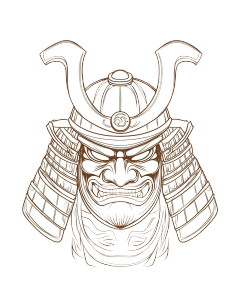 Samurai Mask Tattoo V9 Vinyl Car Decal Sticker – Waterproof & UV-Resistant 8" Samurai Mask Tattoo V9 Vinyl Car Decal Sticker – Waterproof & UV-Resistant 8"