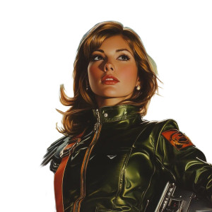 Mujer En Nave Vinyl Car Decal Sticker – Waterproof & UV-Resistant 8"