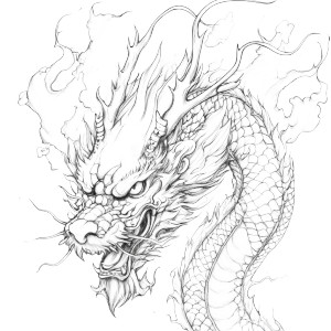 Chinese Dragon V2 Vinyl Car Decal Sticker – Waterproof & UV-Resistant 8"