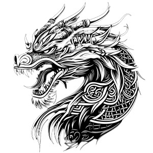 Viking Dragon Design Vinyl Car Decal Sticker – Waterproof & UV-Resistant 8"