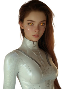 Cyborg Teen Portrait Vinyl Car Decal Sticker – Waterproof & UV-Resistant 8" Cyborg Teen Portrait Vinyl Car Decal Sticker – Waterproof & UV-Resistant 8"