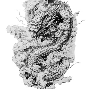 Dragon Tattoo Outline V2 Vinyl Car Decal Sticker – Waterproof & UV-Resistant 8" Dragon Tattoo Outline V2 Vinyl Car Decal Sticker – Waterproof & UV-Resistant 8"