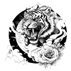 Fierce Tiger Tattoo Vinyl Car Decal Sticker – Waterproof & UV-Resistant 8" Fierce Tiger Tattoo Vinyl Car Decal Sticker – Waterproof & UV-Resistant 8"