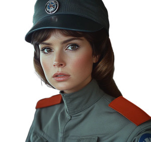 Imperial Officer Portrait Vinyl Car Decal Sticker – Waterproof & UV-Resistant 8"