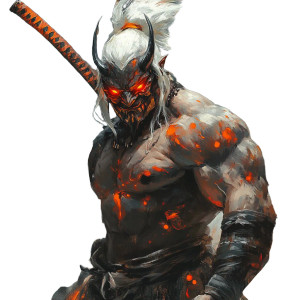 Oni Warrior Vinyl Car Decal Sticker – Waterproof & UV-Resistant 8" Oni Warrior Vinyl Car Decal Sticker – Waterproof & UV-Resistant 8"